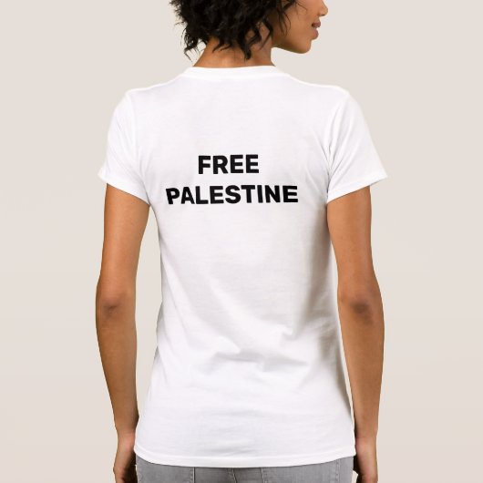 GRATIS PALESTINA Vlag Kat T-shirt (Achterkant)