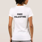 GRATIS PALESTINA Vlag Kat T-shirt (Achterkant)