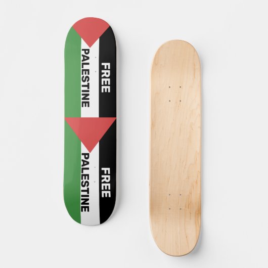 GRATIS PALESTINA VLAG ROOD ZWART GROEN WIT PERSOONLIJK SKATEBOARD (Voorkant)