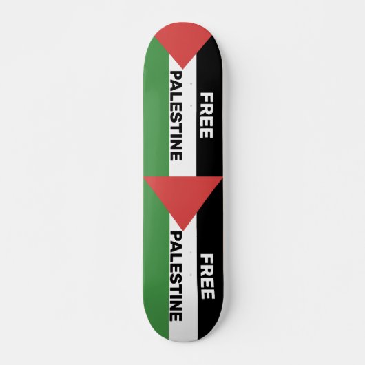 GRATIS PALESTINA VLAG ROOD ZWART GROEN WIT PERSOONLIJK SKATEBOARD (Voorkant)