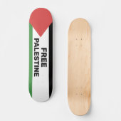 GRATIS PALESTINA VLAG ROOD ZWART GROEN WIT PERSOONLIJK SKATEBOARD (Voorkant)
