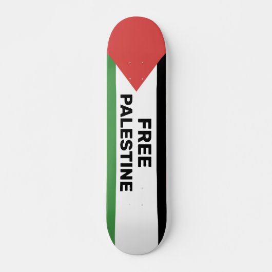 GRATIS PALESTINA VLAG ROOD ZWART GROEN WIT PERSOONLIJK SKATEBOARD (Voorkant)