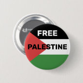 GRATIS PALESTINA VLAG ROOD ZWART GROEN WIT RONDE BUTTON 5,7 CM (Voorkant /achterkant)