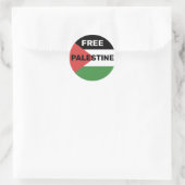 GRATIS PALESTINA VLAG ROOD ZWART GROEN WIT RONDE STICKER (Tas)