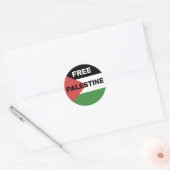 GRATIS PALESTINA VLAG ROOD ZWART GROEN WIT RONDE STICKER (Envelop)