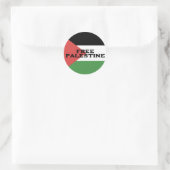 GRATIS PALESTINA VLAG ROOD ZWART GROEN WIT RONDE STICKER (Tas)
