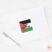 GRATIS PALESTINA VLAG ROOD ZWART GROEN WIT VIERKANTE STICKER (Envelop)