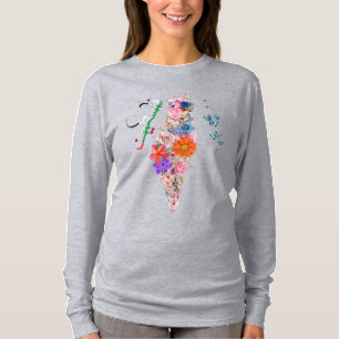 Gratis Palestina vrouwen T-shirt met lange mouwen