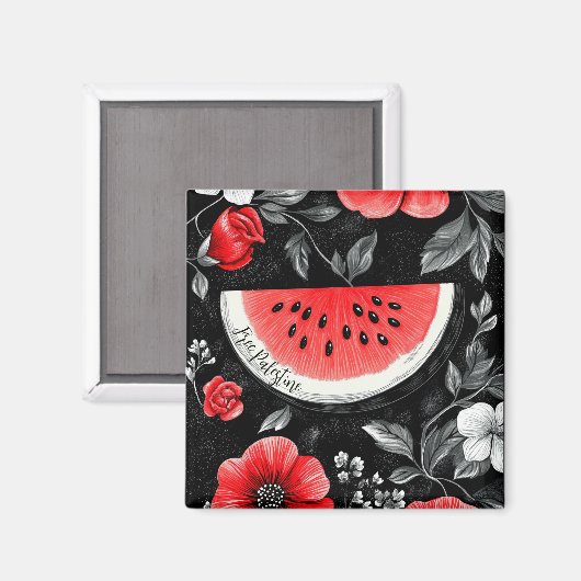 Gratis Palestina Watermeloen Magneet (Voorkant / Achterkant)