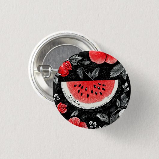 Gratis Palestina Watermeloen Ronde Button 3,2 Cm (Voorkant /achterkant)