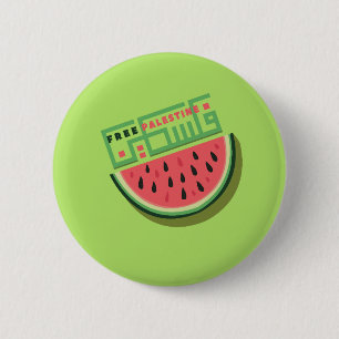GRATIS PALESTINA WATERMELOEN RONDE BUTTON 5,7 CM