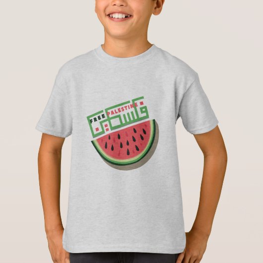 GRATIS PALESTINA WATERMELOEN T-SHIRT (Voorkant)