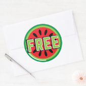 Gratis Palestina watermeloen- Vrijheid voor Palest Ronde Sticker (Envelop)