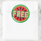 Gratis Palestina watermeloen- Vrijheid voor Palest Ronde Sticker (Tas)