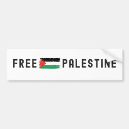 GRATIS PALESTINA wit Bumpersticker