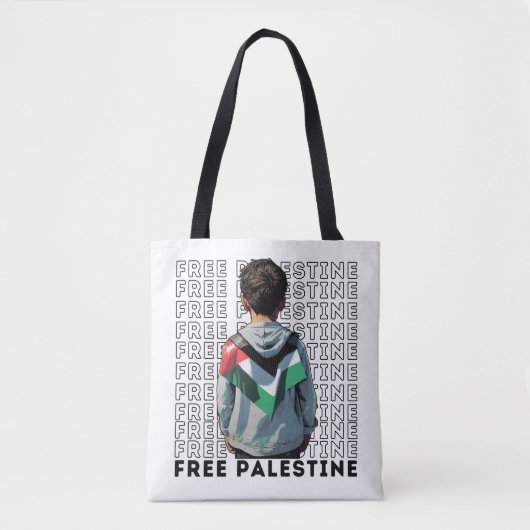 GRATIS PALESTINA wit Tote Bag (Voorkant)