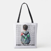 GRATIS PALESTINA wit Tote Bag (Achterkant)
