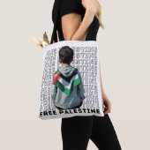 GRATIS PALESTINA wit Tote Bag (Dichtbij)