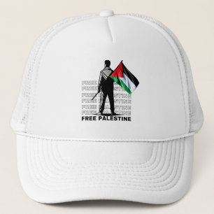 GRATIS PALESTINA WITTE Trucker Hoed Trucker Pet