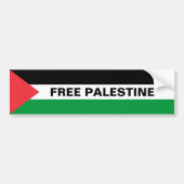 Gratis Palestina zwart aangepaste tekst Palestina Bumpersticker (Voorkant)