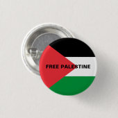 Gratis Palestina zwart aangepaste tekst Palestina Ronde Button 3,2 Cm (Voorkant /achterkant)