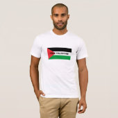 Gratis Palestina zwart aangepaste tekst Palestina T-shirt (Voorkant volledig)