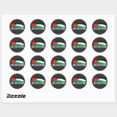 GRATIS PALESTINA zwart Ronde Sticker (Vel)