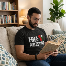 GRATIS PALESTINA zwart T-shirt voor mannen