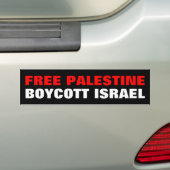 GRATIS PALESTINE BOYCOTT ISRAEL bumpersticker (Op auto)