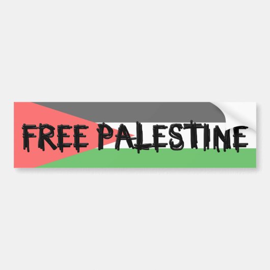 GRATIS PALESTINE Bumpersticker (Voorkant)
