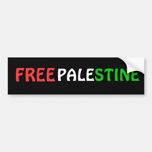 GRATIS PALESTINE-Bumpersticker Bumpersticker (Voorkant)