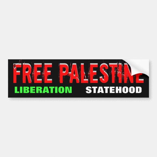 GRATIS PALESTINE-bumpersticker Bumpersticker (Voorkant)