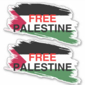 GRATIS PALESTINE Custom-Cut Vinyl Sticker (Voorkant)