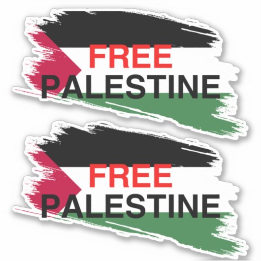 GRATIS PALESTINE Custom-Cut Vinyl Sticker (Voorkant)