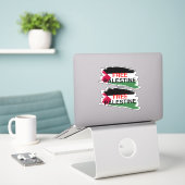 GRATIS PALESTINE Custom-Cut Vinyl Sticker (Laptop op bureau)