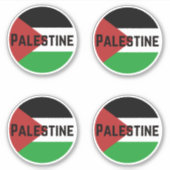 GRATIS PALESTINE FLAG Custom-Cut Vinyl Sticker (Voorkant)