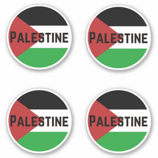 GRATIS PALESTINE FLAG Custom-Cut Vinyl Sticker (Voorkant)