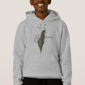 Gratis Palestine Kinder Hoodie - Camouflage ontwer (Voorkant)