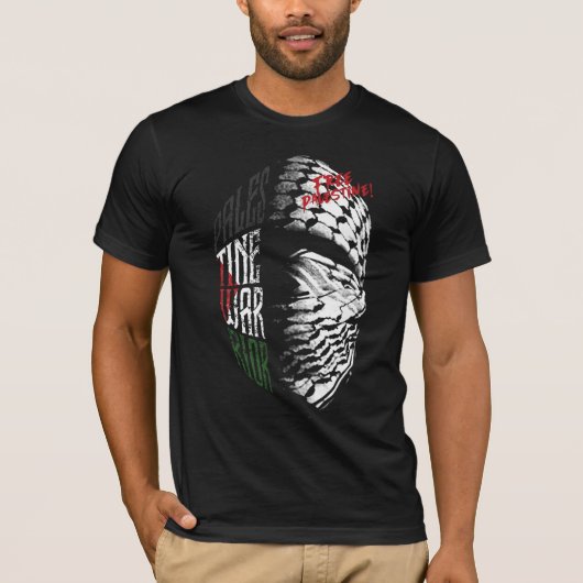 Gratis Palestine "Palestine Warrior" t-shirt (Voorkant)