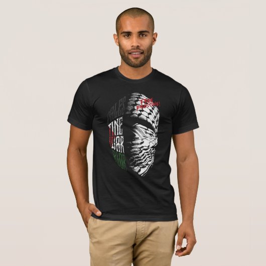 Gratis Palestine "Palestine Warrior" t-shirt (Voorkant volledig)