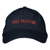 Gratis Palestine rood aangepaste tekst minimalisti Geborduurde Pet (Voorkant)