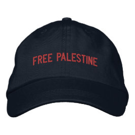 Gratis Palestine rood aangepaste tekst minimalisti Geborduurde Pet