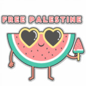 gratis palestine Watermeloen Palestina schattig kl Sticker (Voorkant)