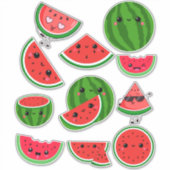 gratis palestine watermeloenen schattig kleurrijk sticker (Voorkant)