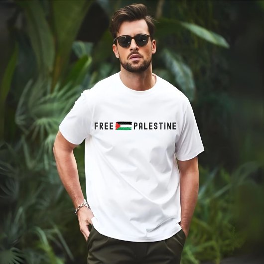 GRATIS PALESTINE wit T-shirt voor man
