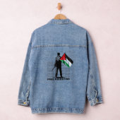 GRATIS PALESTINE WIT T SHIRT VOOR MAN DENIM JACKET (Hangar)