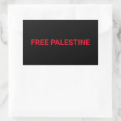 Gratis Palestine zwart rood aangepaste tekst minim Rechthoekige Sticker (Tas)