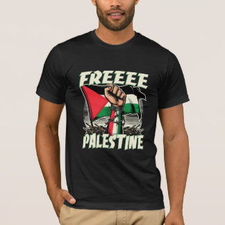 Gratis Palestine Zwart T-shirt Design 2024