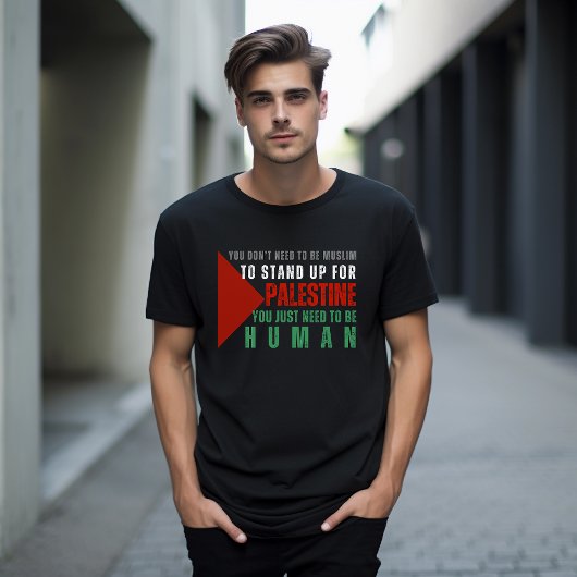 GRATIS PALESTINE zwart T-shirt voor man