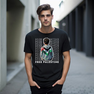 GRATIS PALESTINE zwart T-shirt voor man